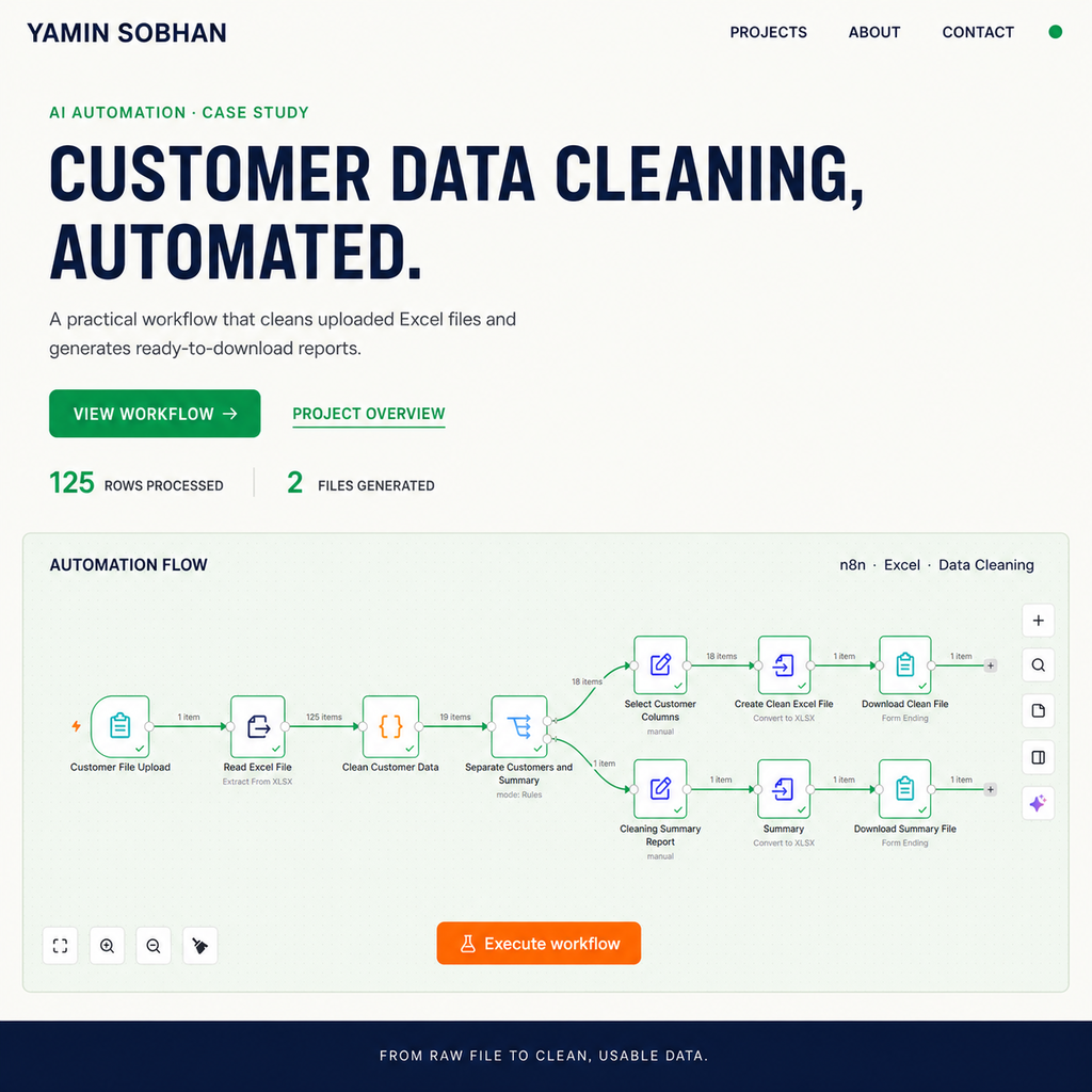 AI automation workflow built with n8n